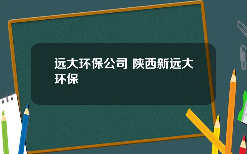 远大环保公司 陕西新远大环保